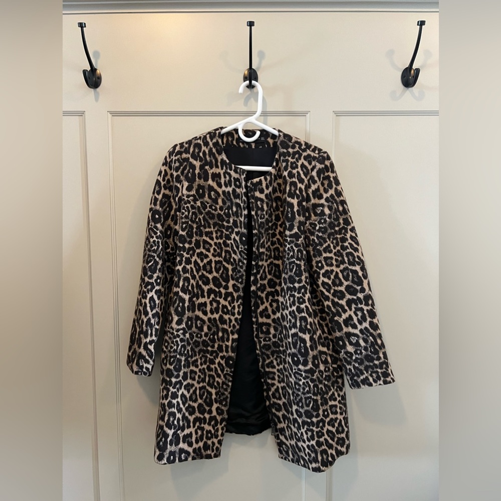 Zara Animal Print Shift Jacket